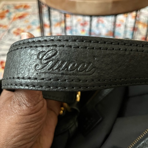 Gucci Made in Italy Canvas Leather Trim Shoulder Bag - Picture 9 of 9